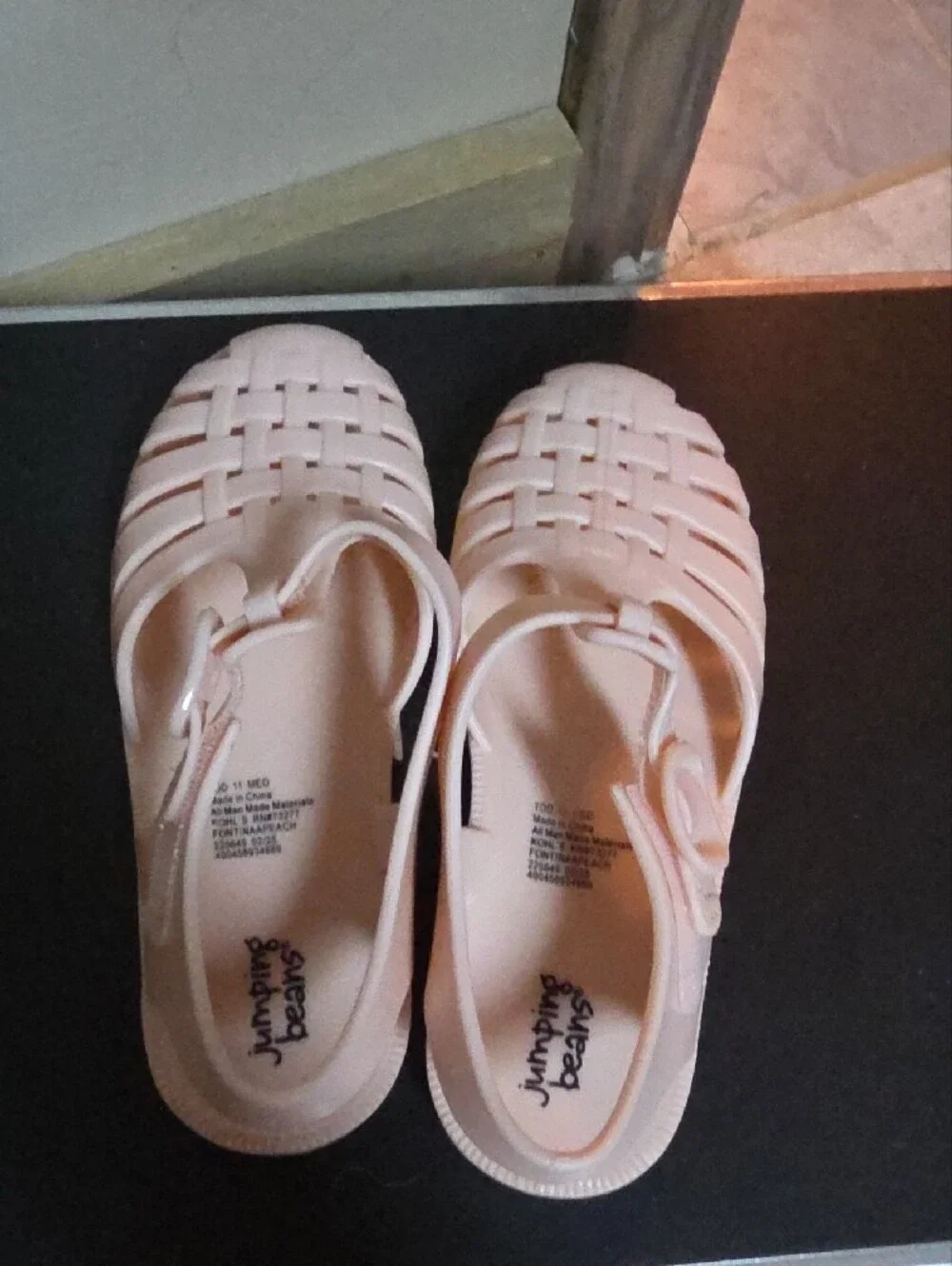 jumping beans Pale Pink Jelly Fisherman Sandals